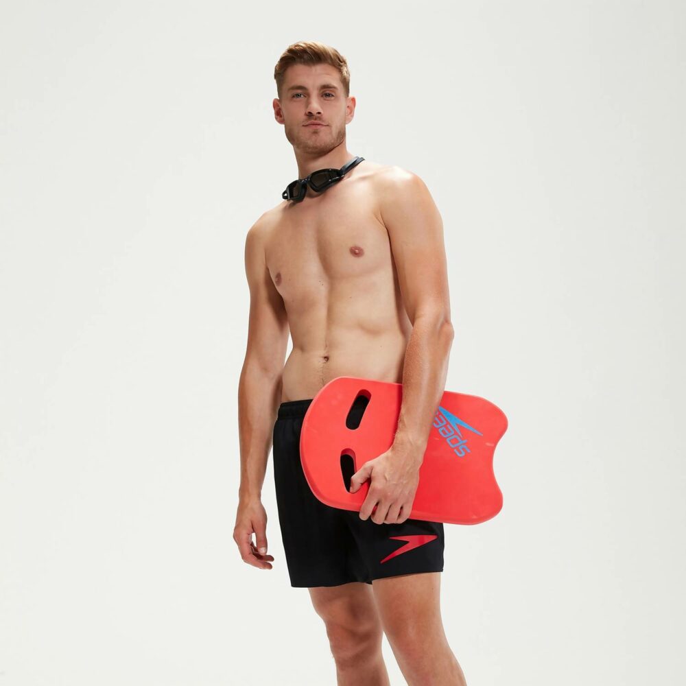 Men's Sport Logo 16" Swim Shorts Black/Red - Image 5