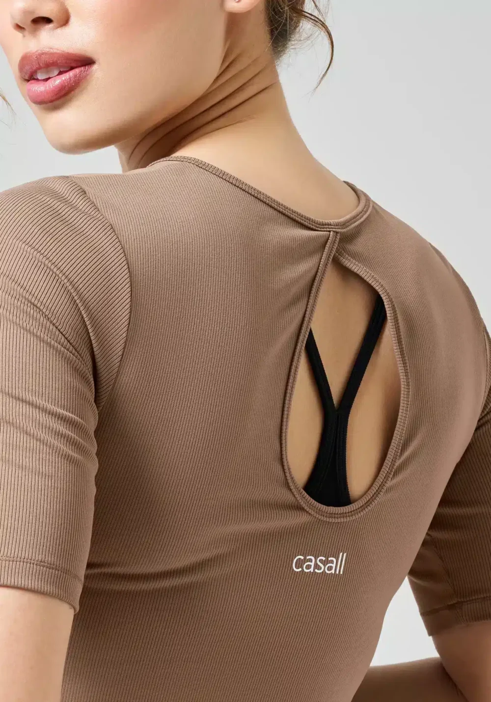 CASALL RIB TEE - TAUPE BROWN - Image 3