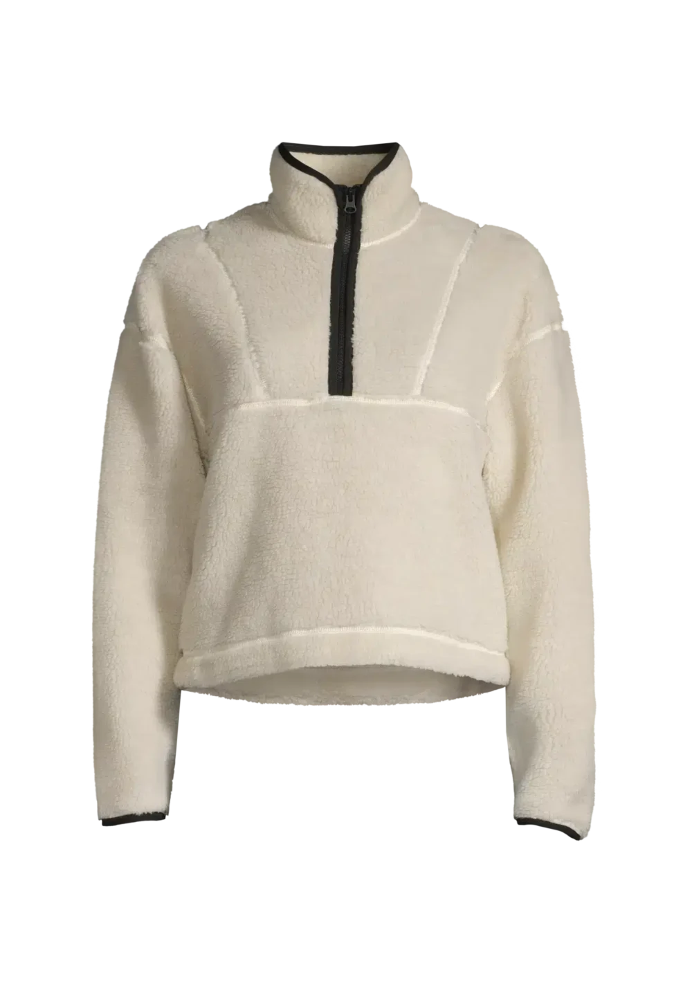 CASALL PILE HALF ZIP - OFF WHITE - Image 4