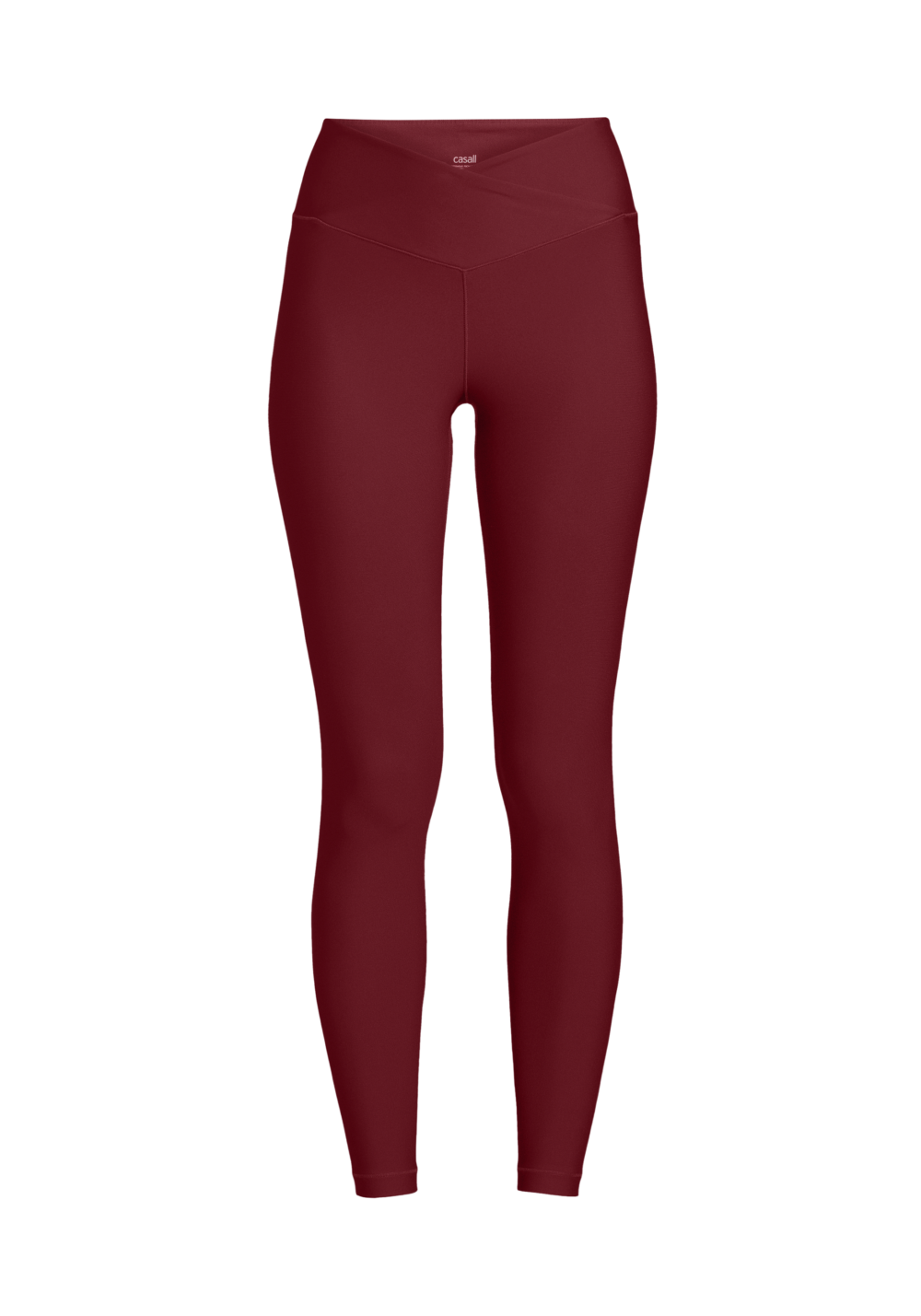 CASALL OVERLAP HIGH WAIST TIGHTS - EVENING RED