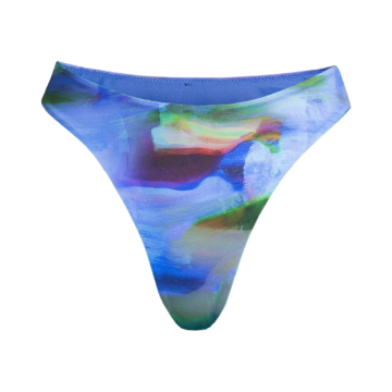 CASALL HIGH WAIST BRAZILIAN PRINTED BIKINI BOTTOM - BLUE NOSTALGIA - Image 2