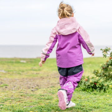Didriksons Dusk Kids' Pants Tulip Purple  vindbuxur / regnbuxur - Image 2