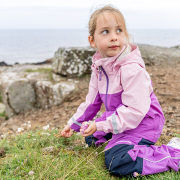 Didriksons Dusk Kids' Pants Tulip Purple  vindbuxur / regnbuxur - Image 4