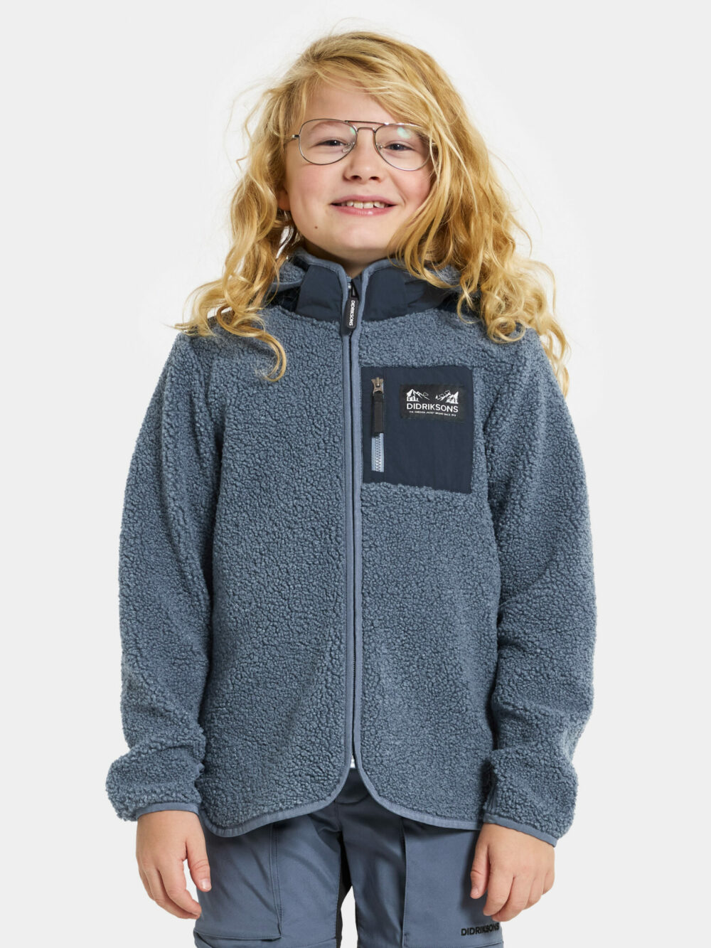 Didriksons Exa Kids' Full Zip True blue