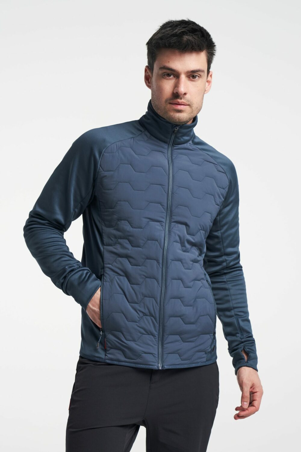 TXlite Hybrid Zip Mid-Layer Jacket Dark Blue