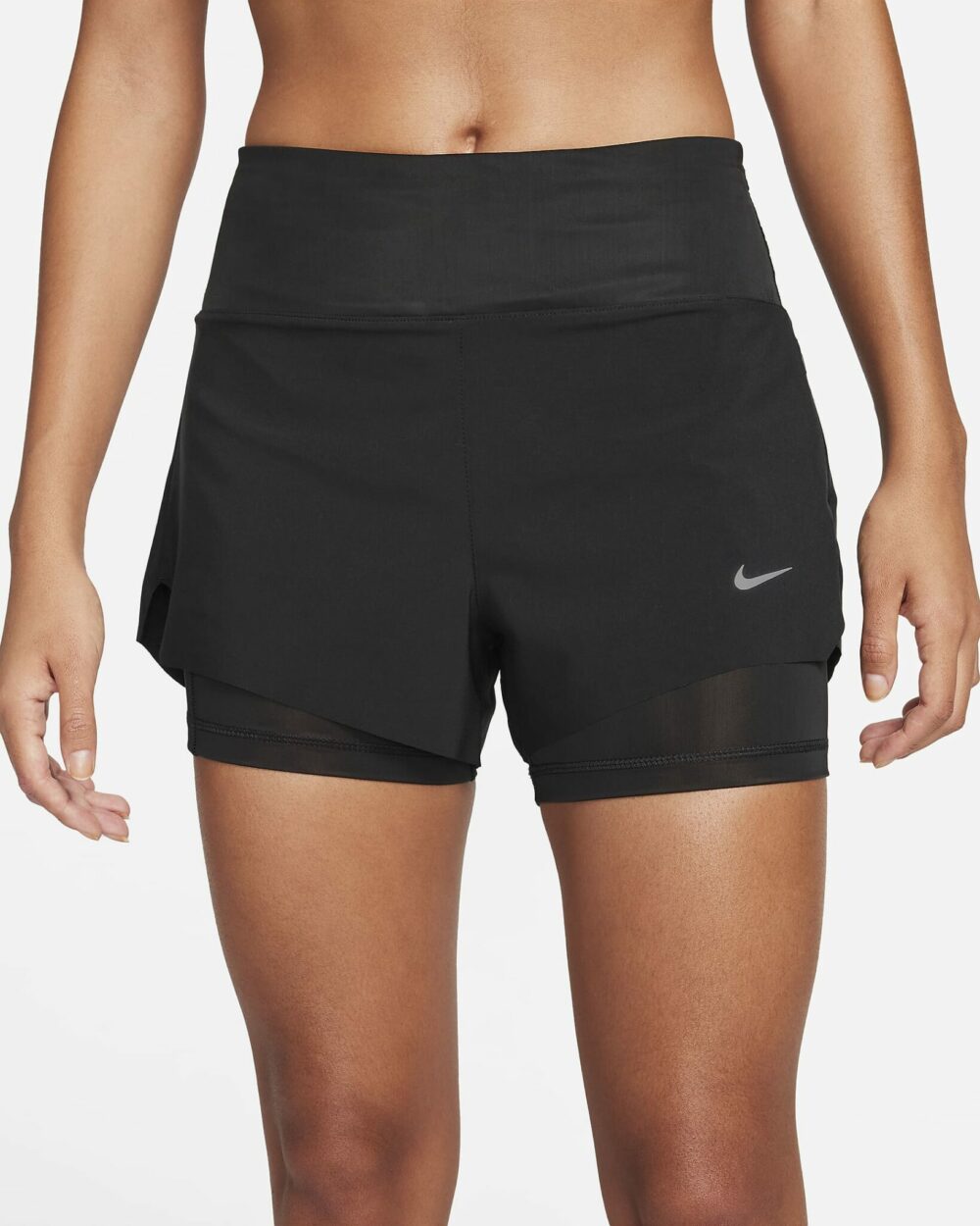 Nike Dri-FIT Swift Women's Mid-Rise 3" 2-in-1 Running Shorts with Pockets - Image 2