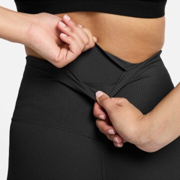 Nike Zenvy Rib Women's Gentle-Support High-Waisted Full-Length Flared Leggings - Image 9