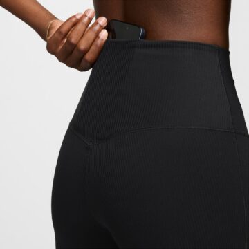 Nike Zenvy Rib Women's Gentle-Support High-Waisted Full-Length Flared Leggings - Image 5