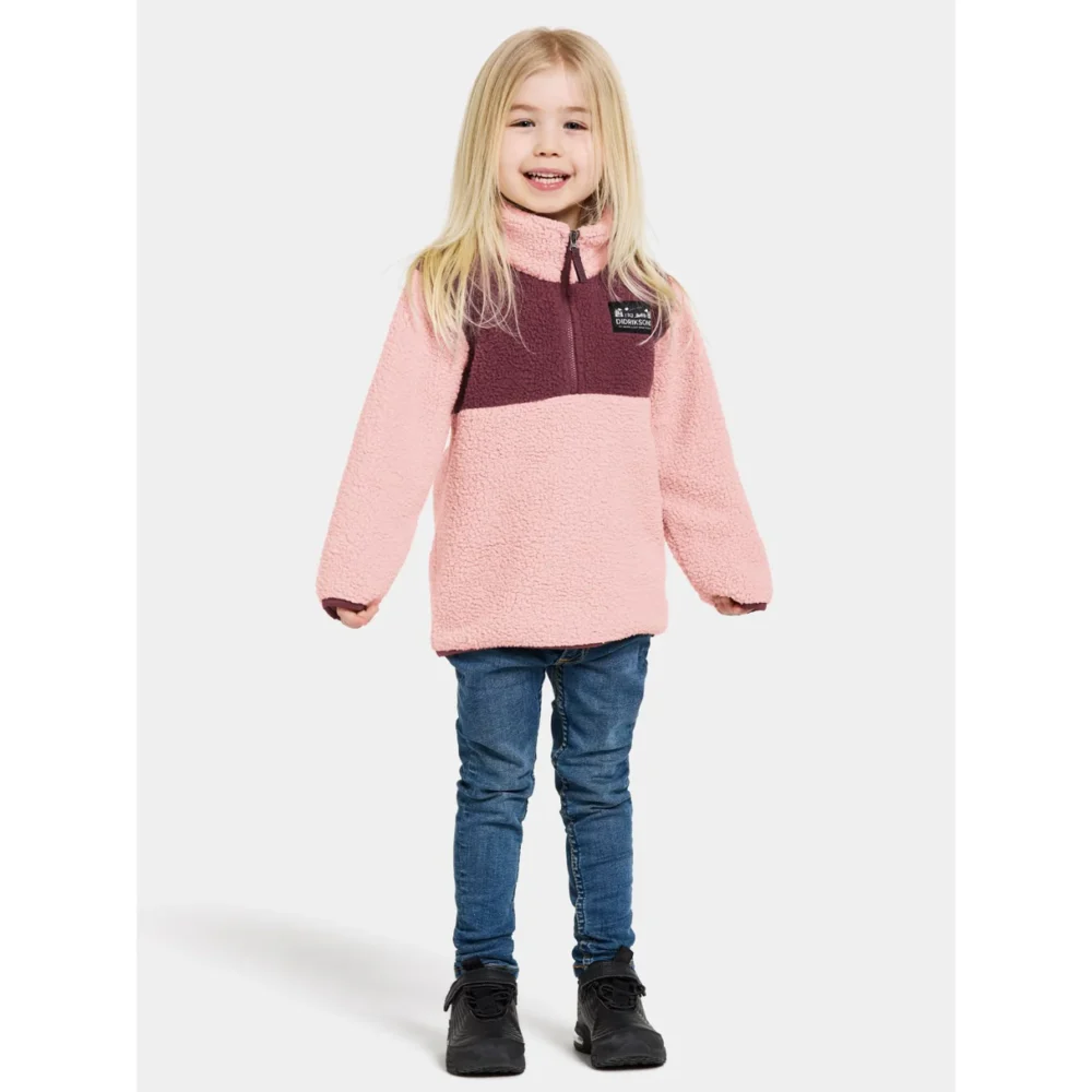 Gosig Kids' Half-Zip - Dusty pink - Image 5