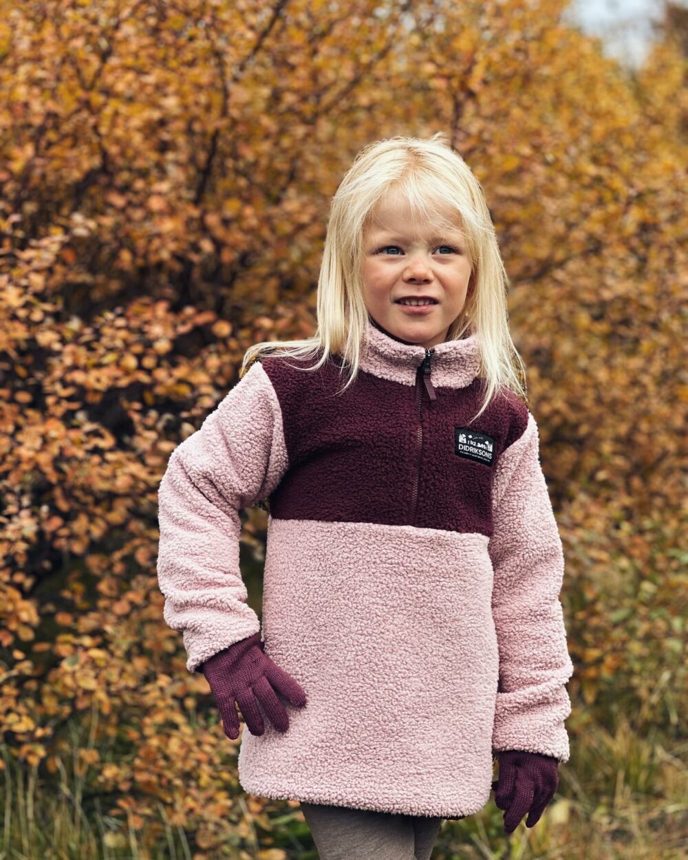 Gosig Kids' Half-Zip - Dusty pink - Image 4