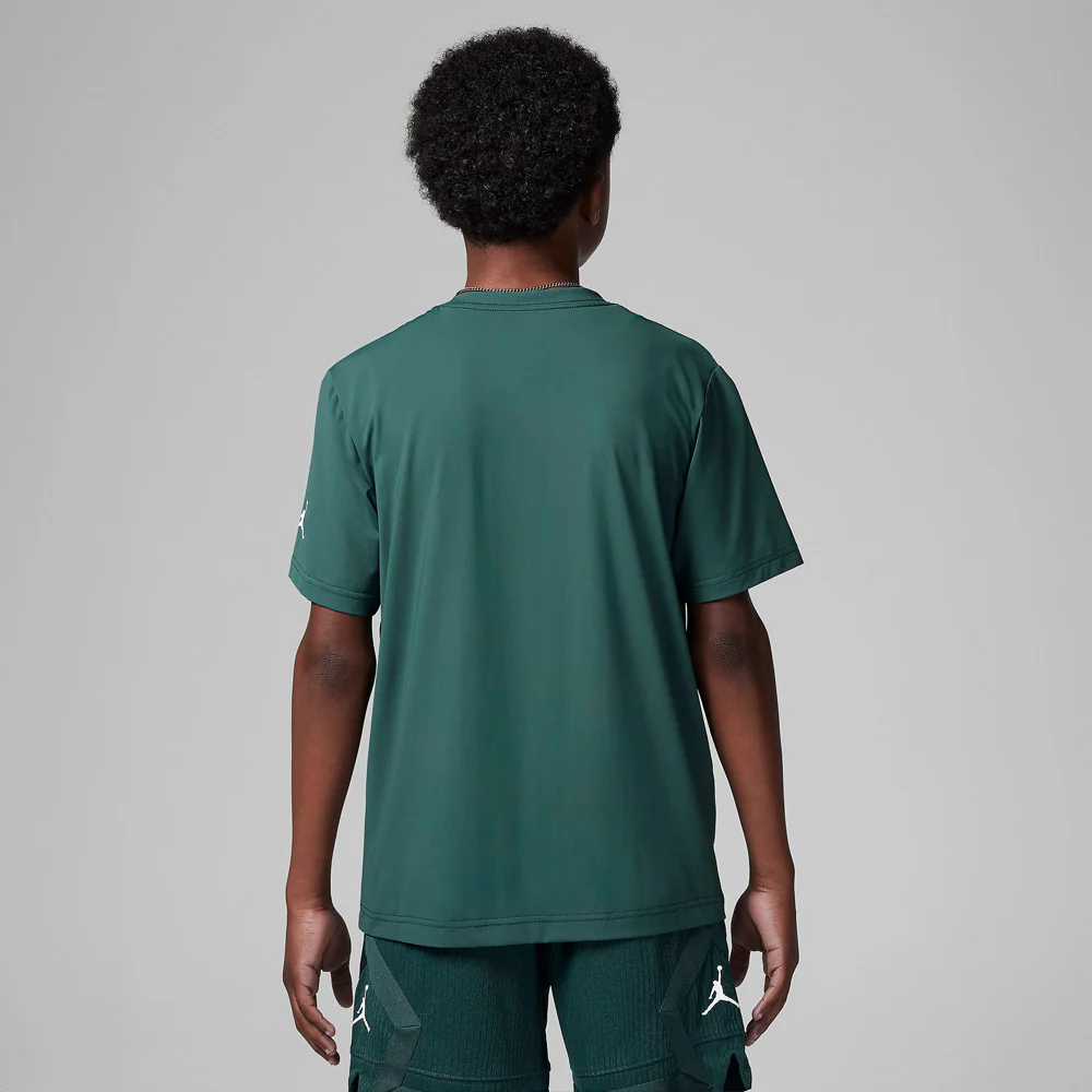 Nike Jordan Big Kids' Dri-FIT Des Champions T-Shirt 'Green' - Image 2