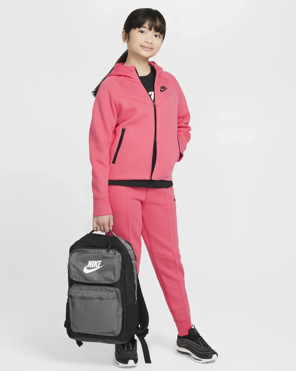 Nike Techfleece bleik peysa barnastærð - Image 7