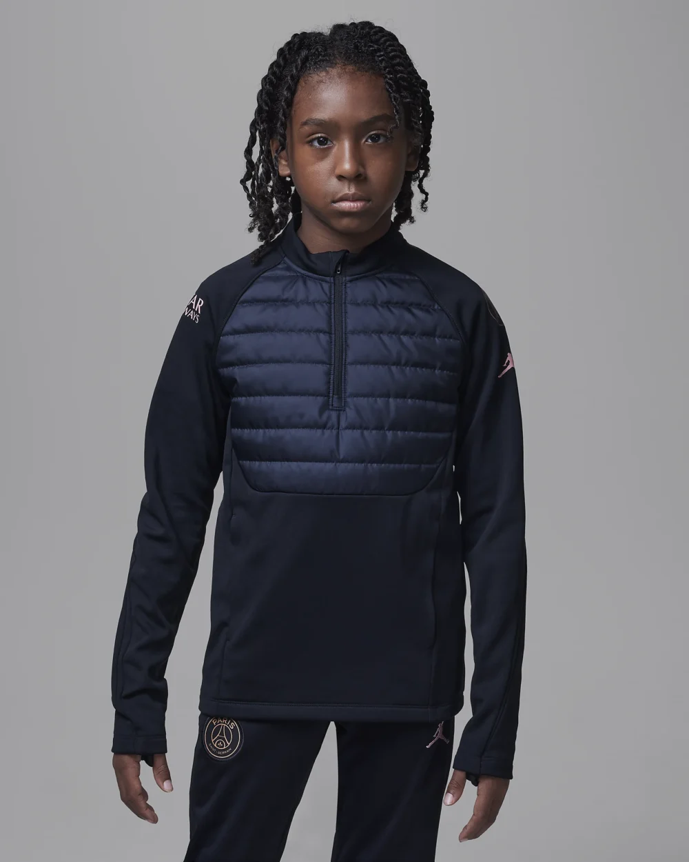 Paris Saint-Germain Academy Winter Warrior Older Kids Jordan Therma-FIT Football Drill Top