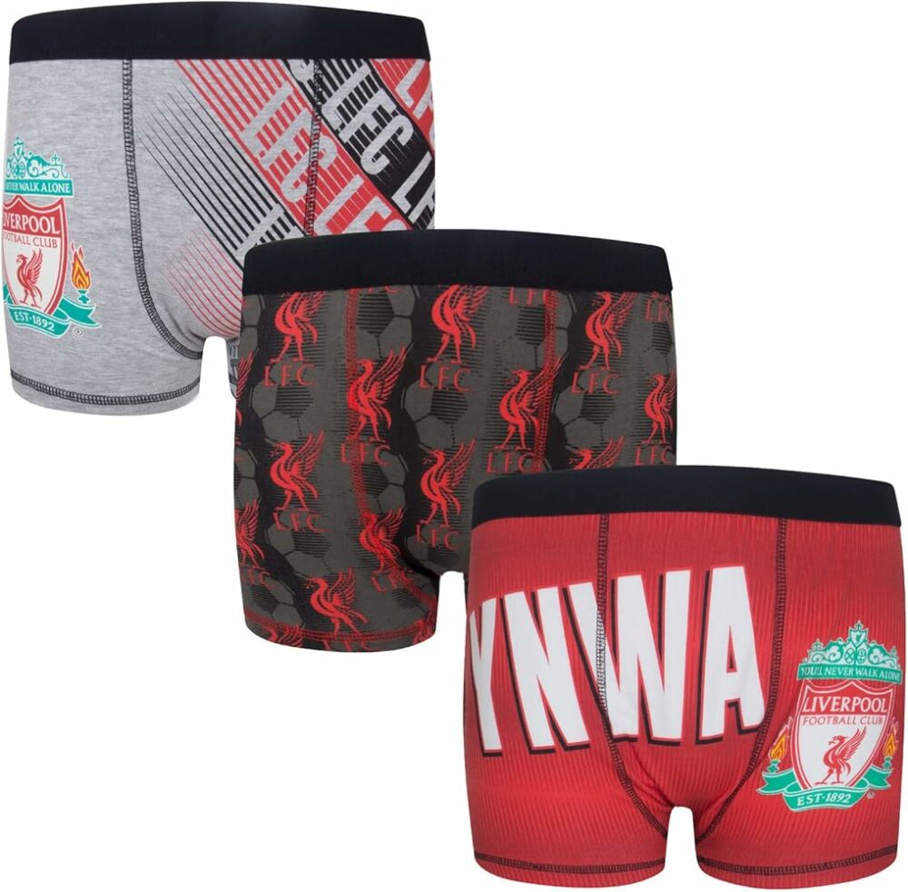 Liverpool Boys Boxer Shorts 3 Pack nærbuxur barna