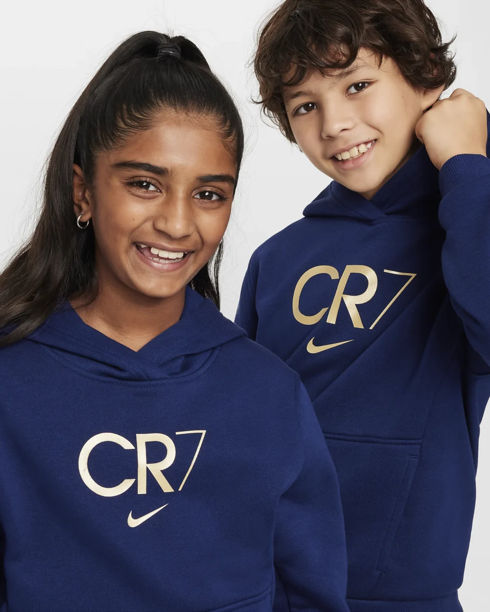 NIKE BIG KIDS CLUB FLEECE CR7 HOODIE Blue Ronaldo