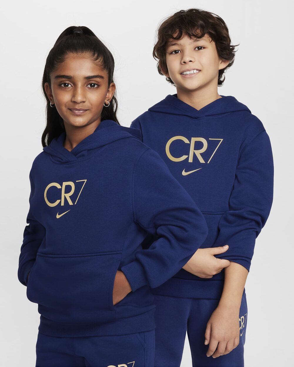 NIKE BIG KIDS CLUB FLEECE CR7 HOODIE Blue Ronaldo - Image 4