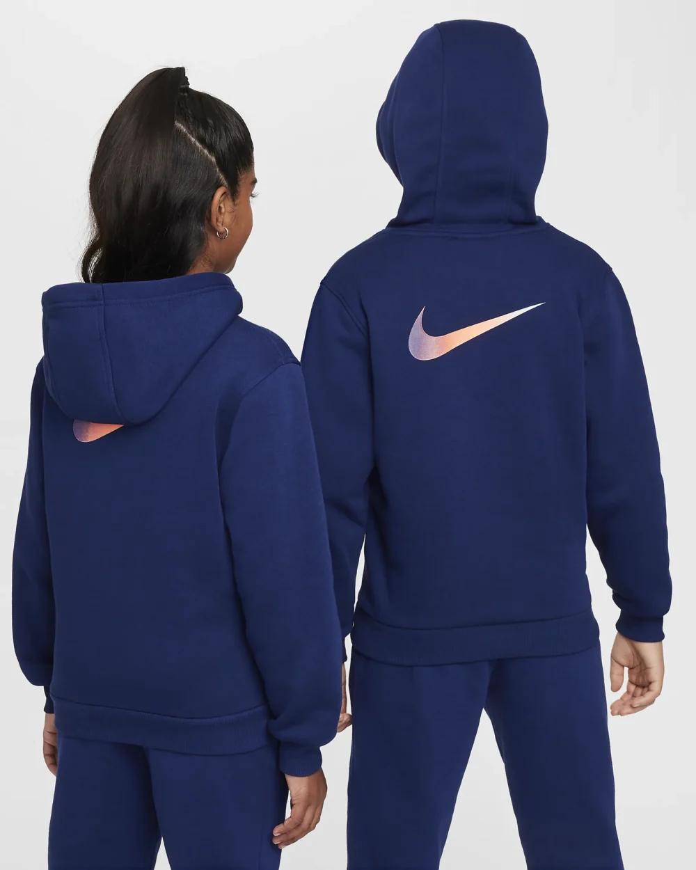 NIKE BIG KIDS CLUB FLEECE CR7 HOODIE Blue Ronaldo - Image 3