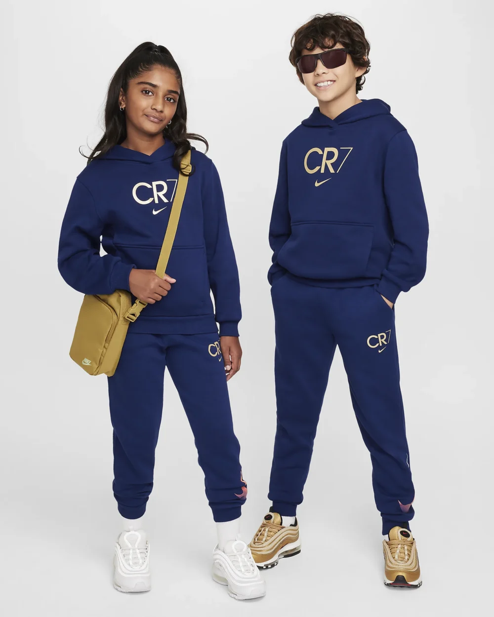 NIKE BIG KIDS CLUB FLEECE CR7 HOODIE Blue Ronaldo - Image 5