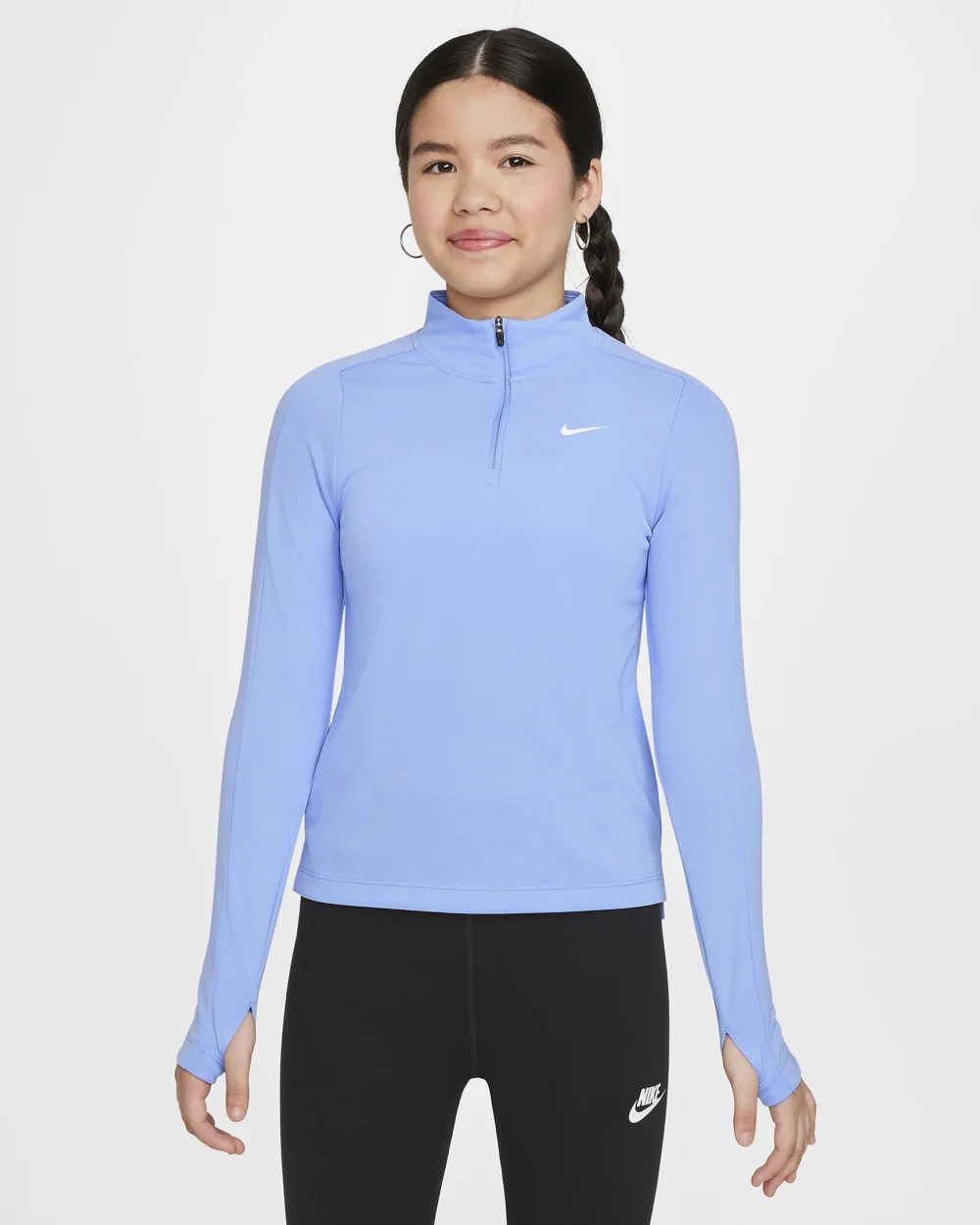 Nike Girls Dri-FIT Long-Sleeve 1/4-Zip Top