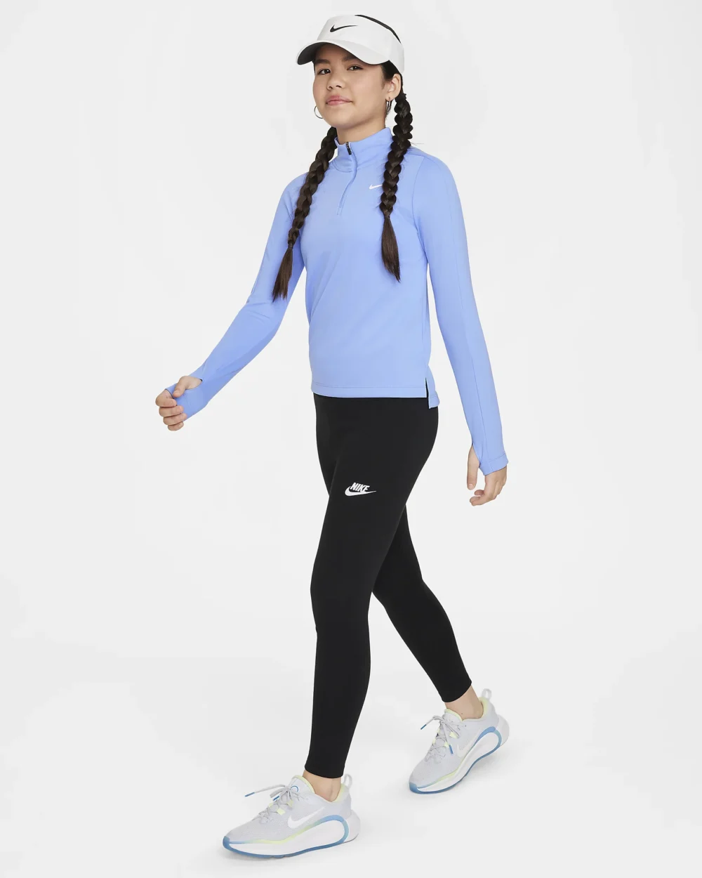 Nike Girls Dri-FIT Long-Sleeve 1/4-Zip Top - Image 6