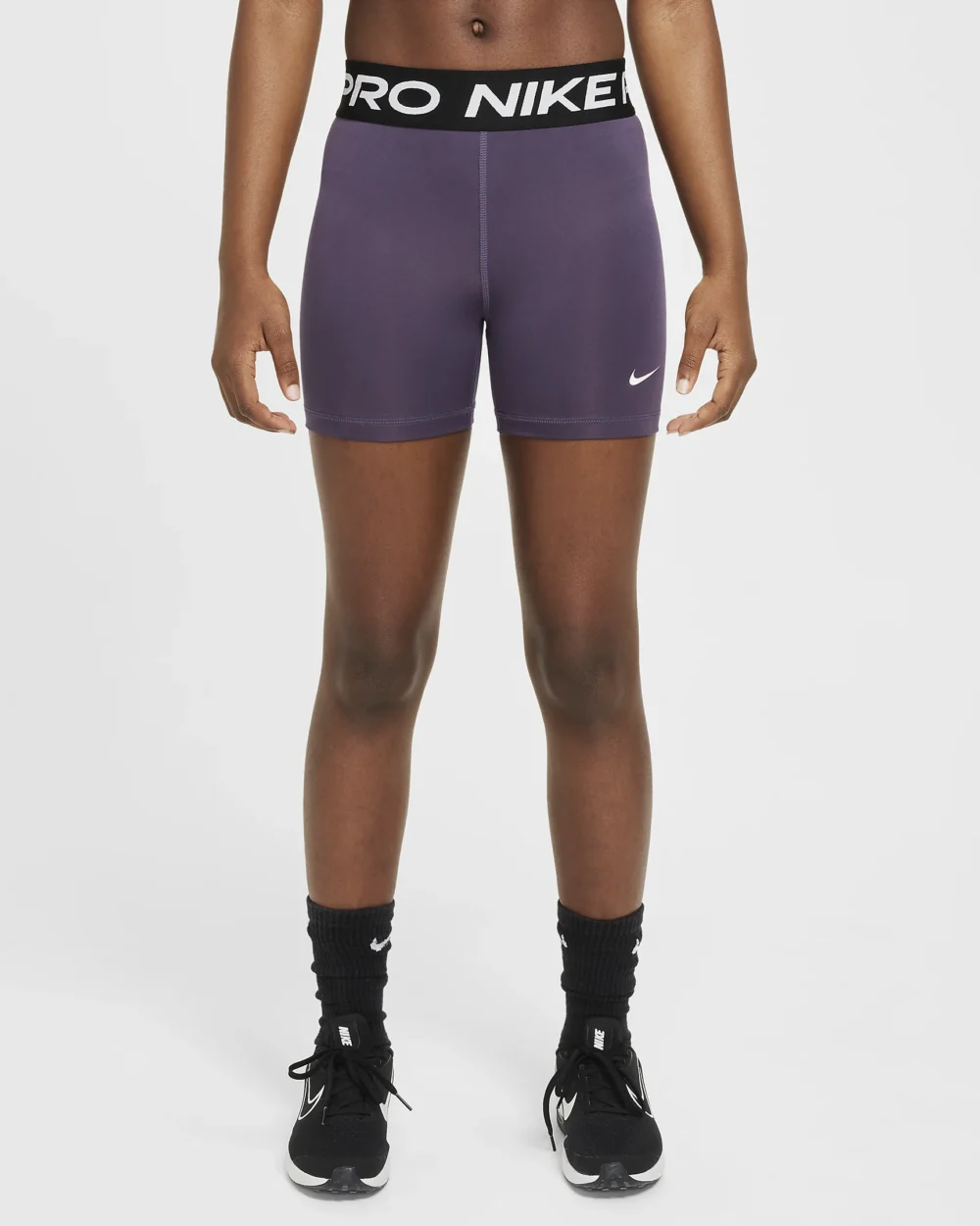 NIKE PRO Girls Shorts Fjólubláar - Image 2