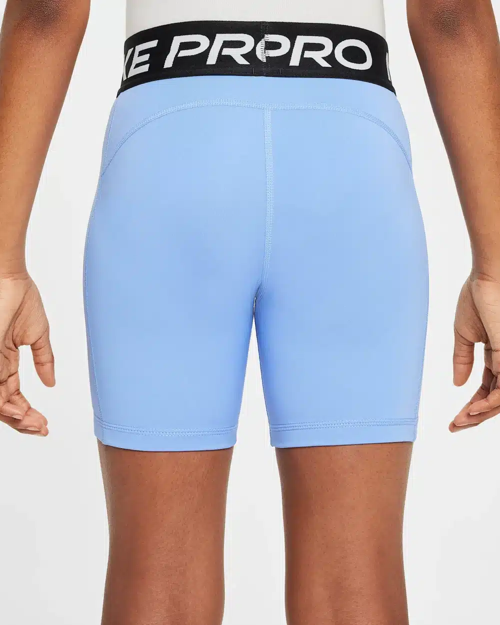 NIKE PRO Girls Shorts Ljósbláar - Image 4