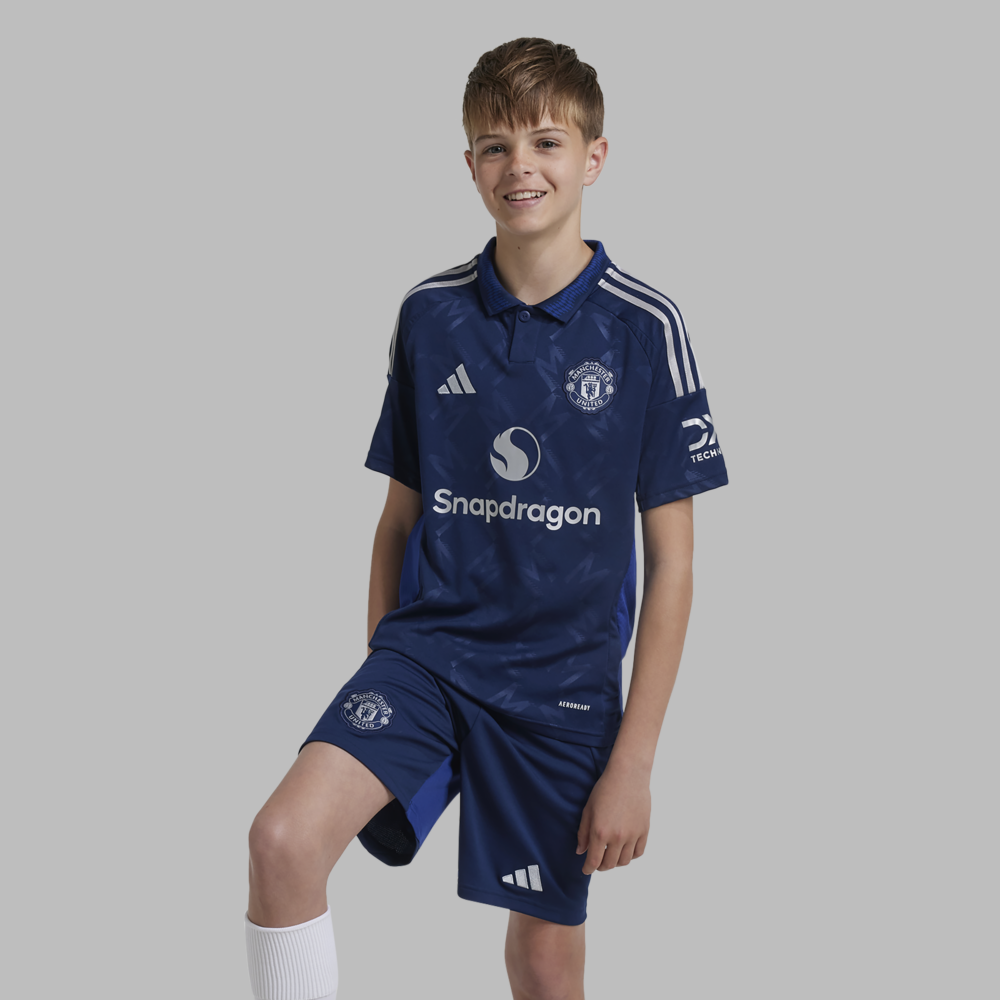 Manchester United 24/25 Away Shorts Kids - Blue - Image 2