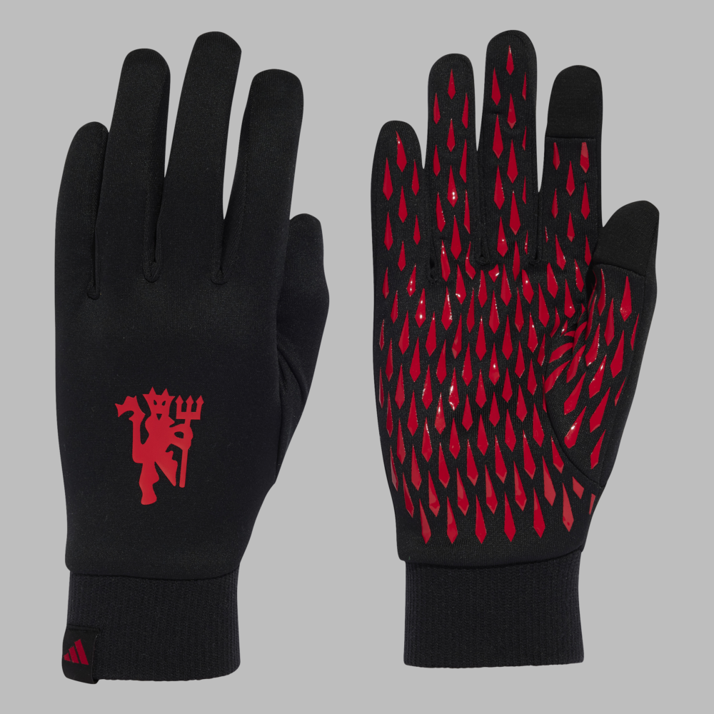 adidas Manchester United Home Fieldplayer Gloves - Black