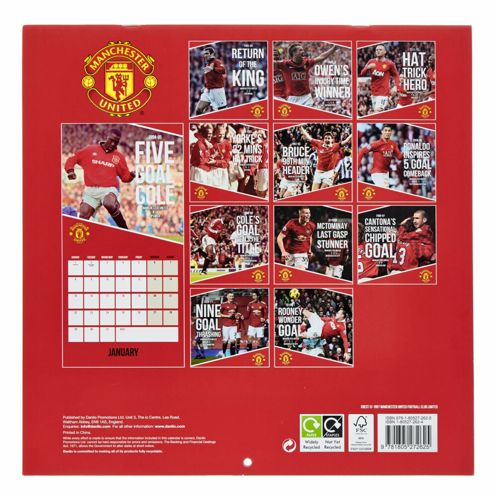 Manchester United Memorable Moments Square Calendar - Image 2