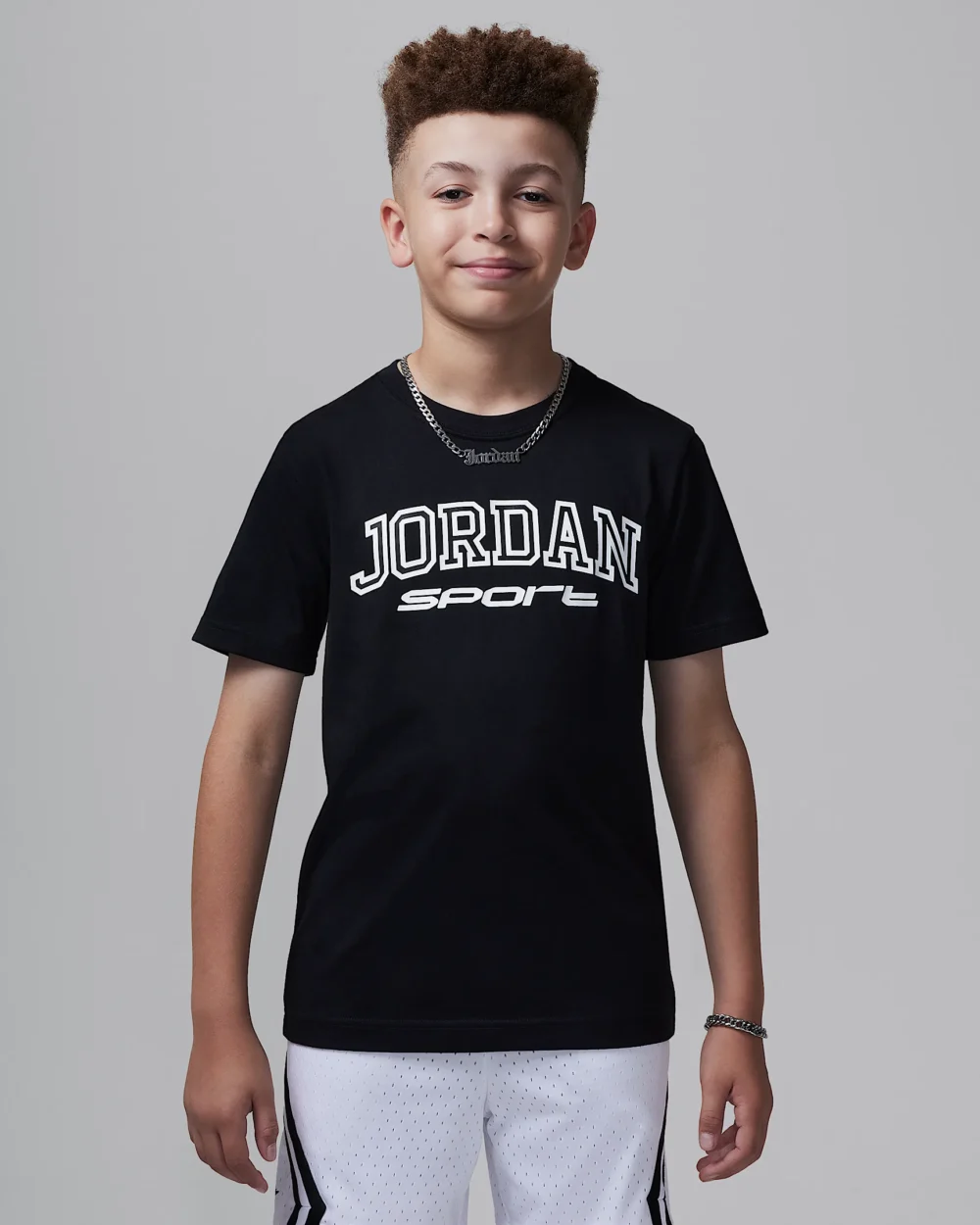 Jordan Dri-FIT Sport Big Kids T-Shirt Svartur