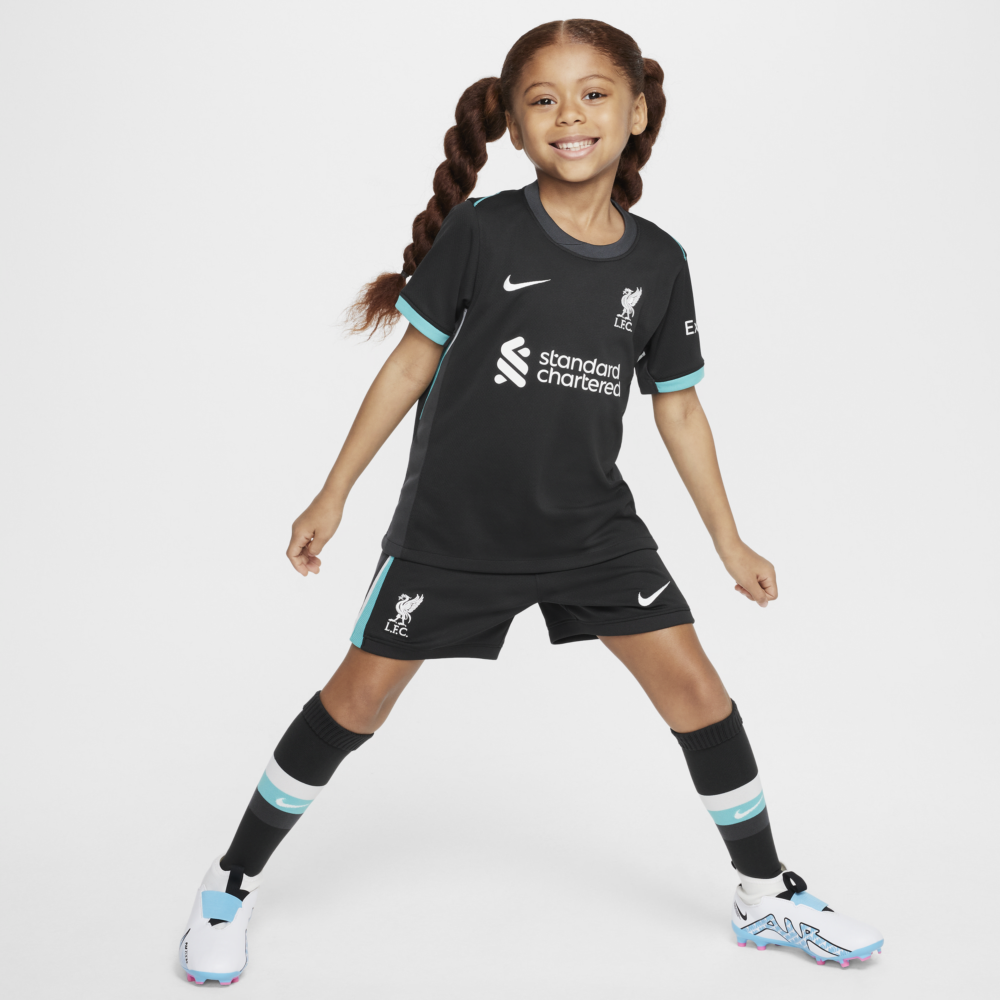 Liverpool F.C. 2024/25 Stadium Away Younger Kids Nike Football Replica 3-Piece Kit