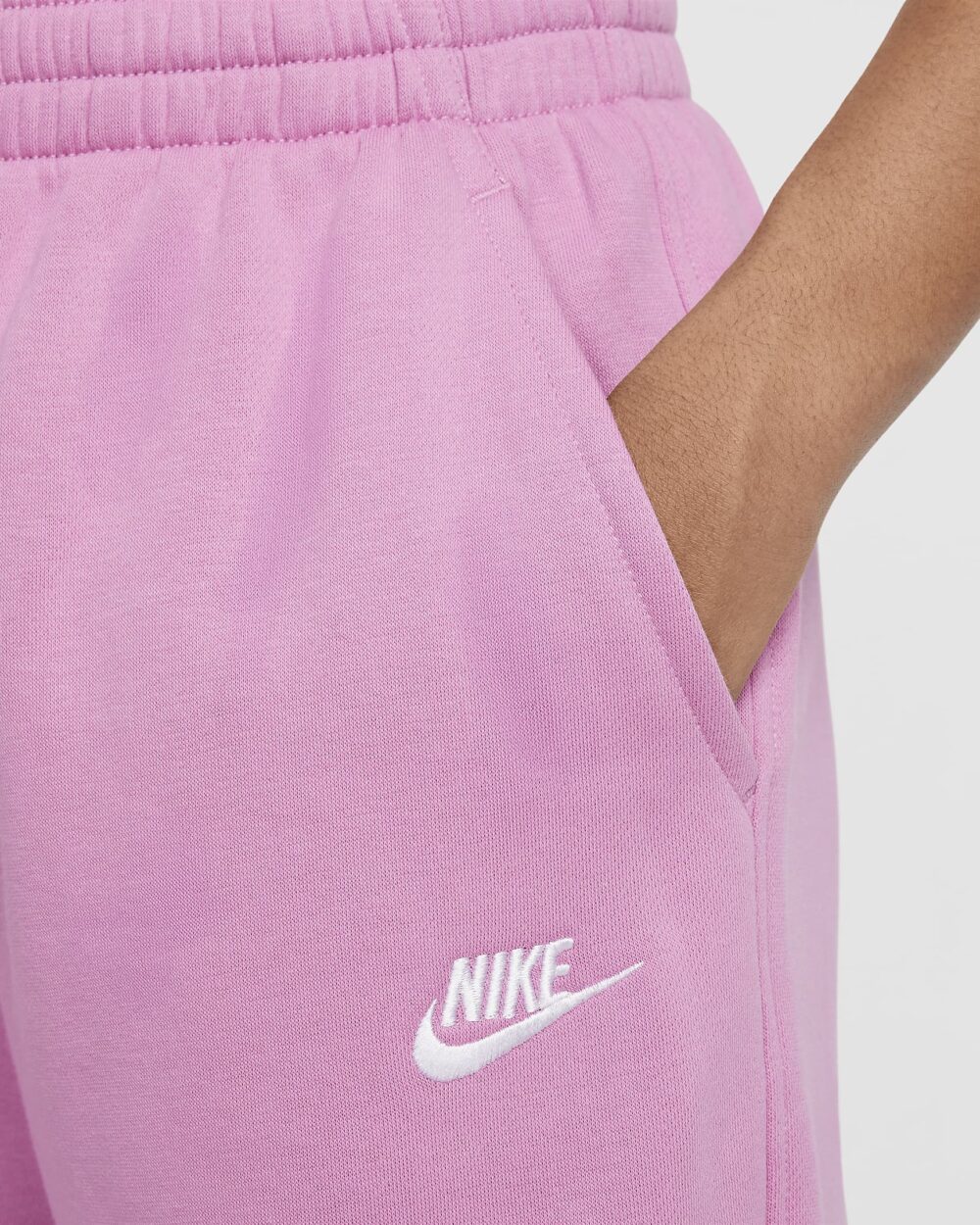 Nike Sportswear Club Fleece Big Kids Loose Pants barnabuxur bleikar - Image 5