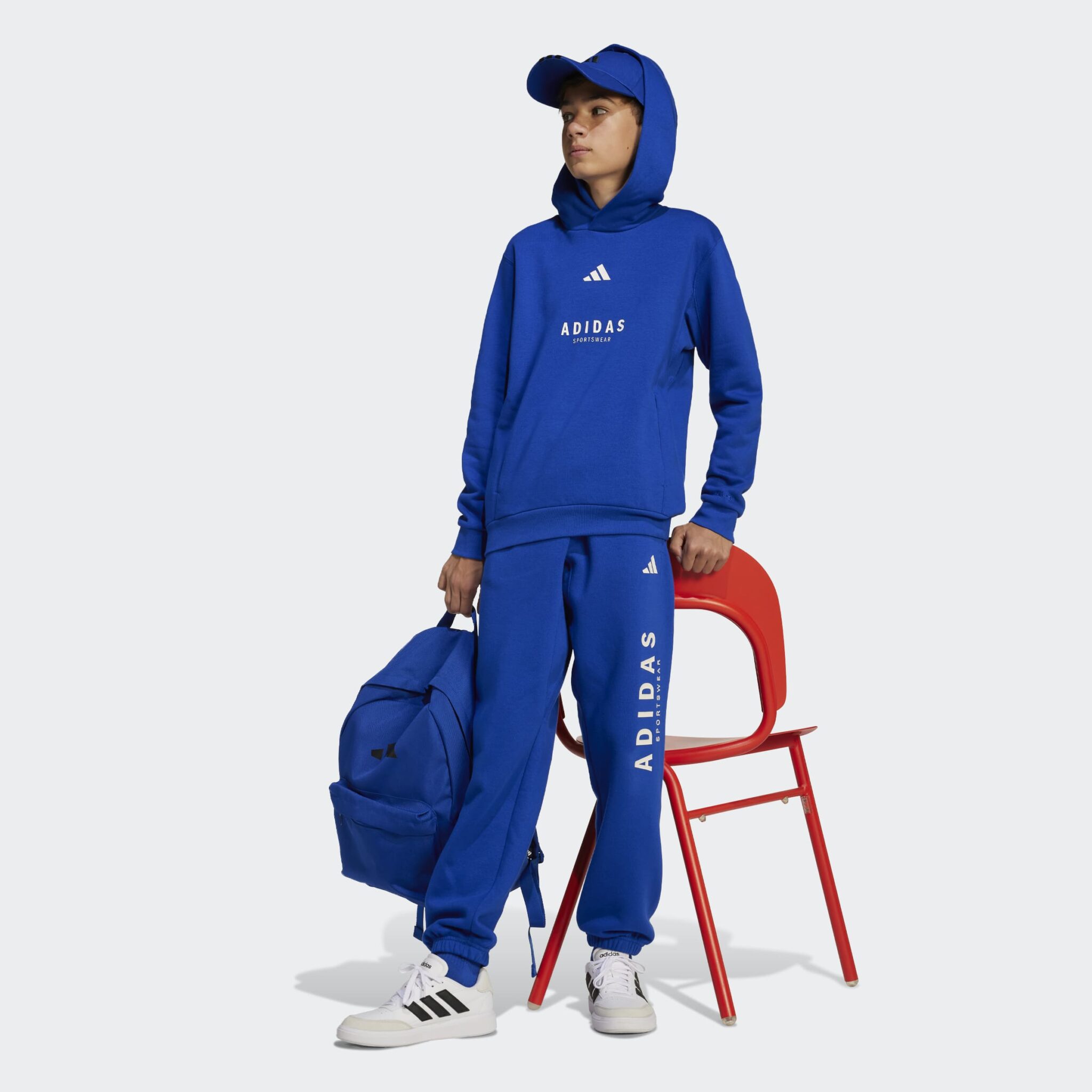 adidas ALL SZN Graphic Hoodie Kids - Blue barnapeysa - Image 2
