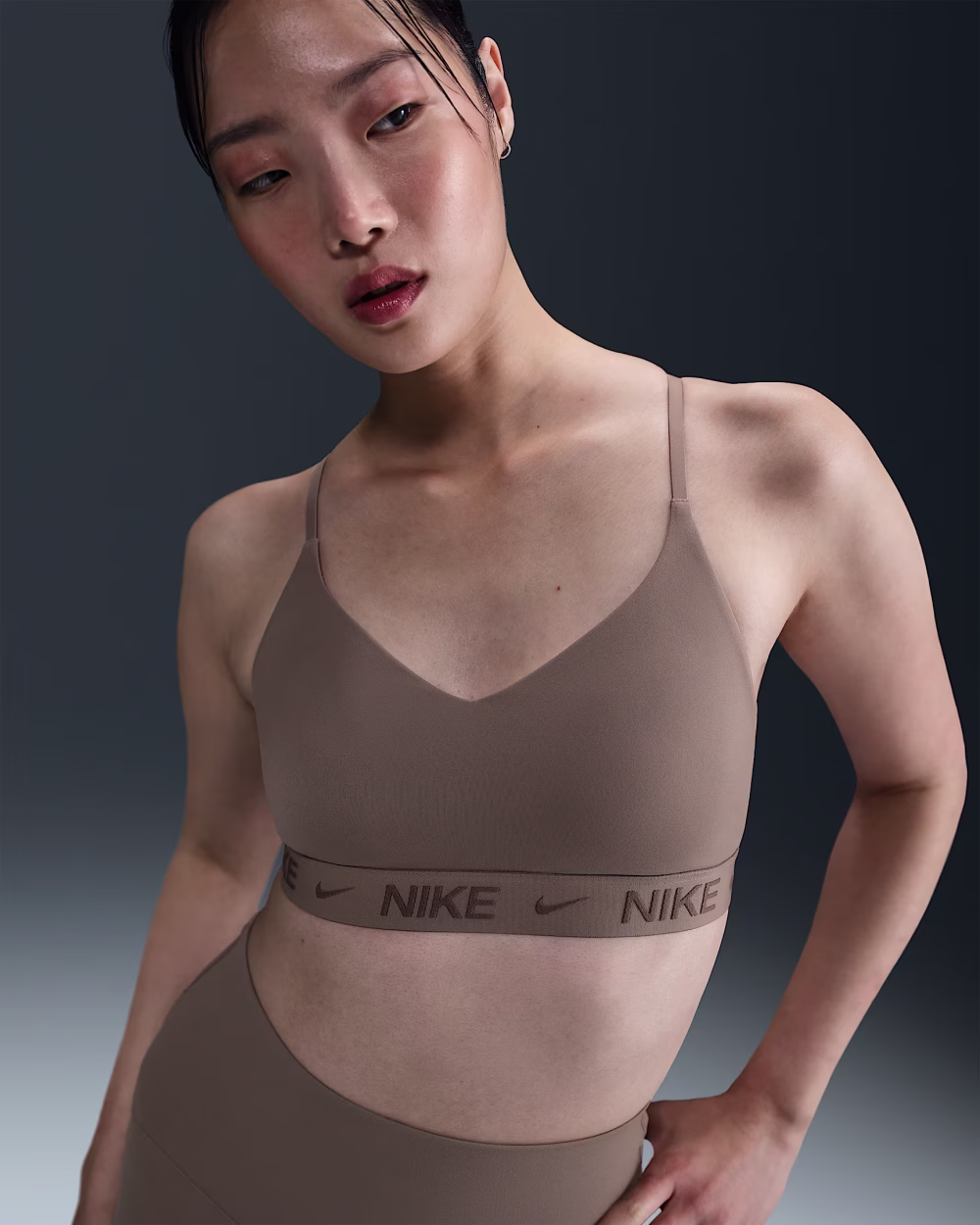 Nike Indy Light-Support Womens Padded Adjustable Sports Bra - Image 5