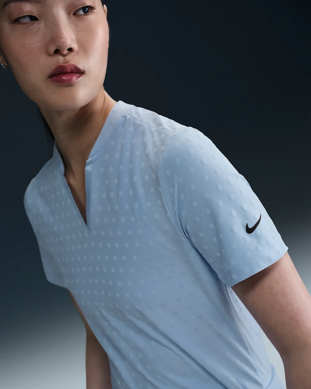 Nike Tour Womens Dri-FIT Short-Sleeve Blade Jacquard Golf Polobolur - Image 4