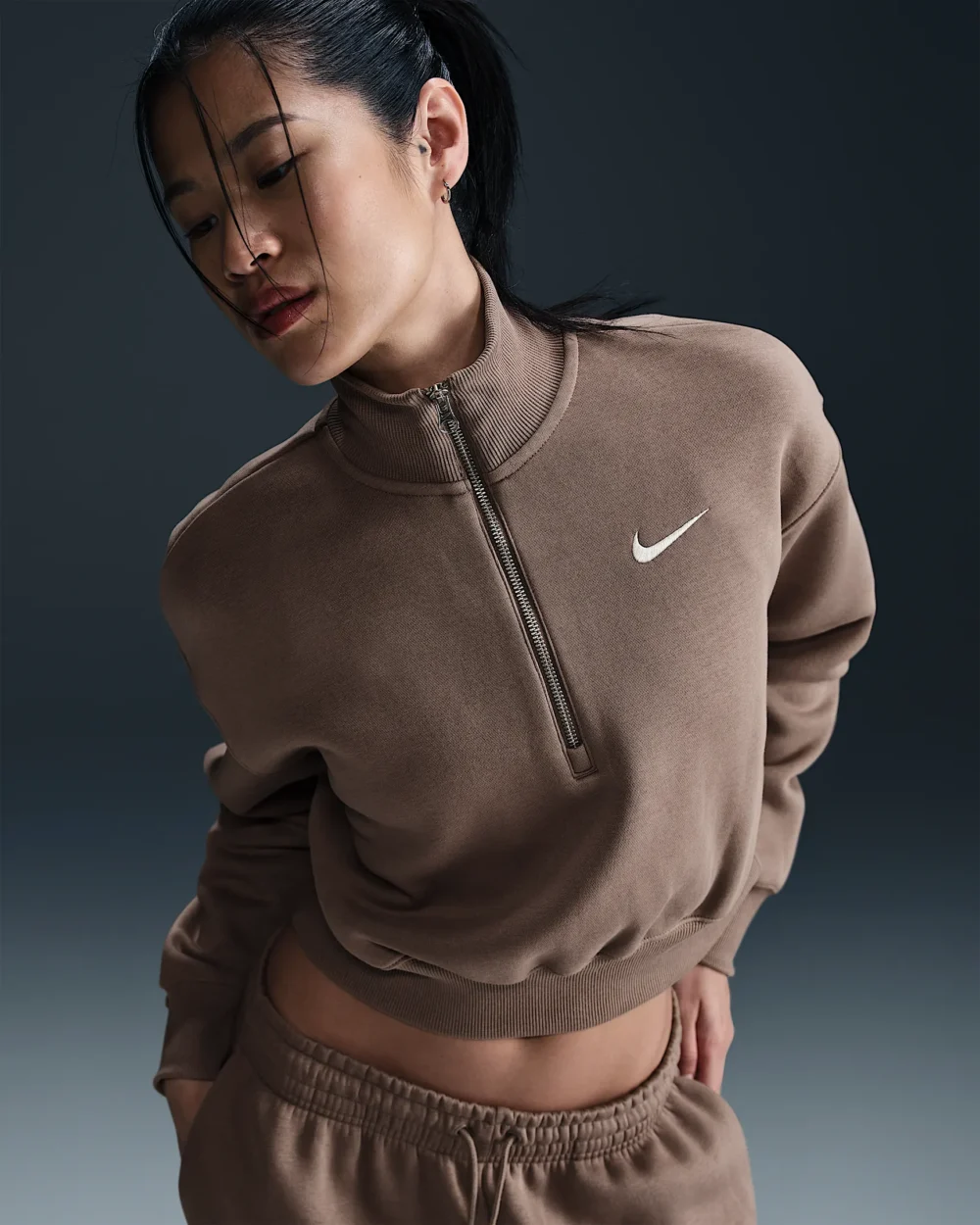 Nike Sportswear Phoenix Fleece Women's 1/2-Zip Cropped Sweatshirt