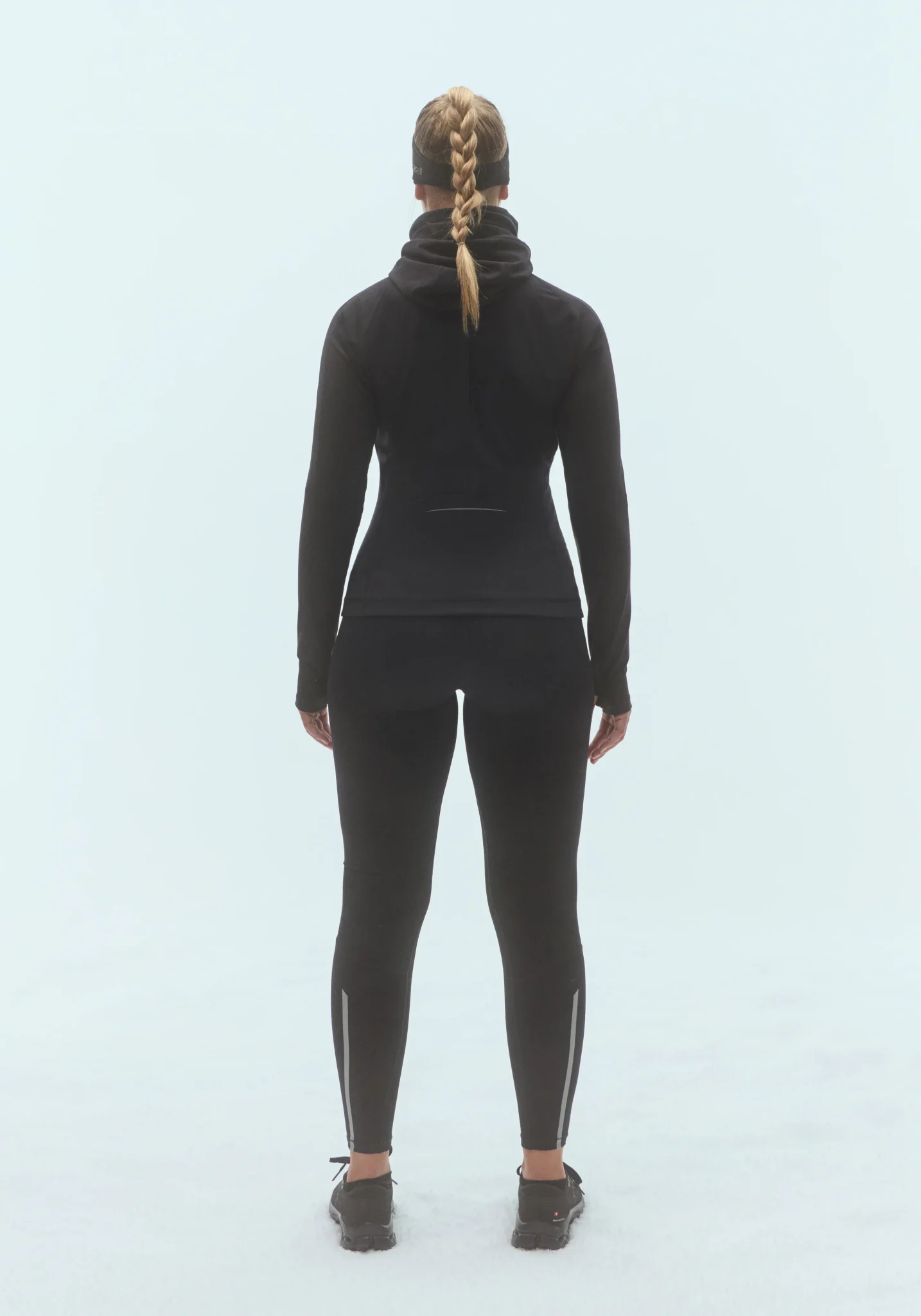 Casall Windtherm Tights - Black hlaupabuxur með flís og vindstopp - Image 11