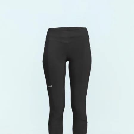 Casall Windtherm Tights - Black hlaupabuxur með flís og vindstopp
