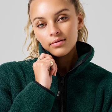 Casall Pile Half Zip - Dark Pine - Image 4