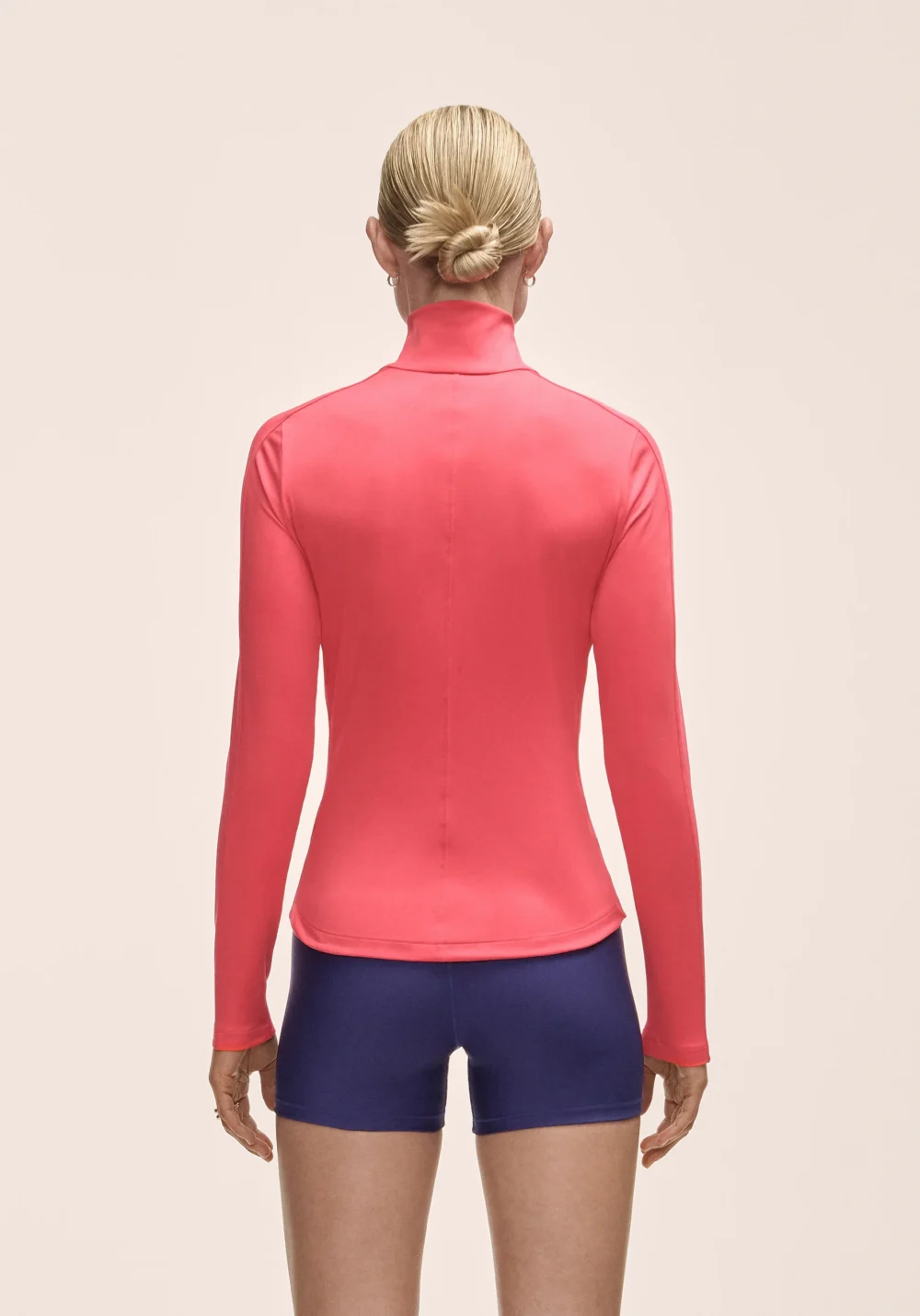 Casall Serene Half Zip Long Sleeve W Ruby Blush - Image 3