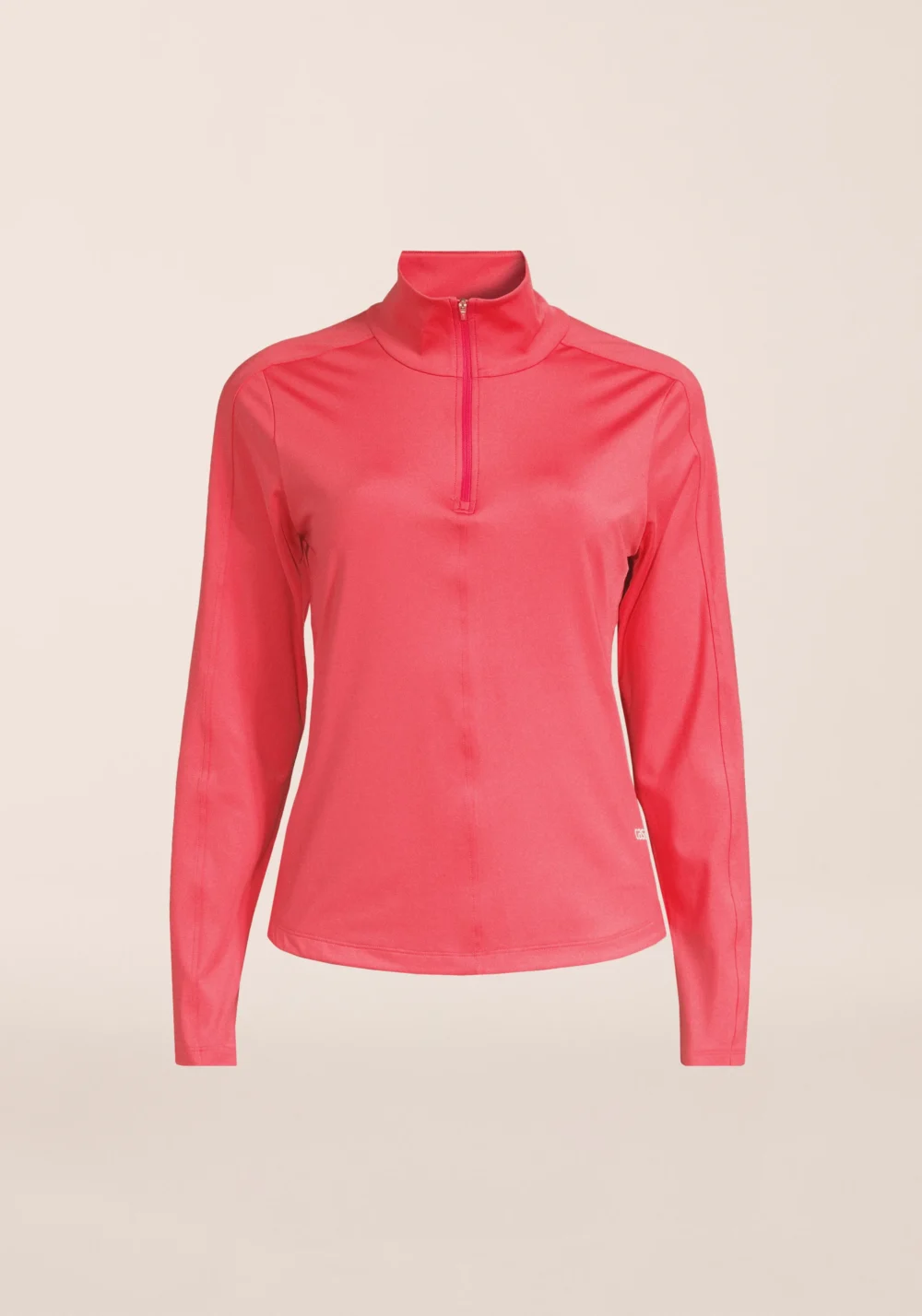 Casall Serene Half Zip Long Sleeve W Ruby Blush - Image 6