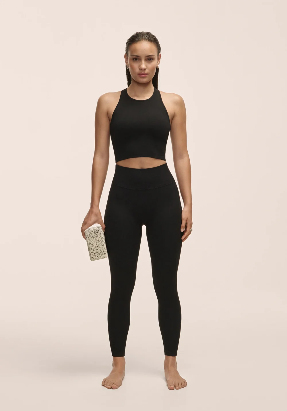 Casall Multi Rib Seamless High Waist Tight Black