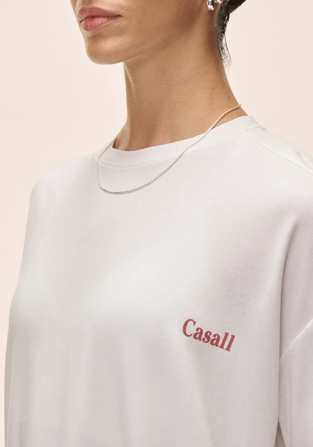 Casall Oversized Cotton Tee W White - Image 2