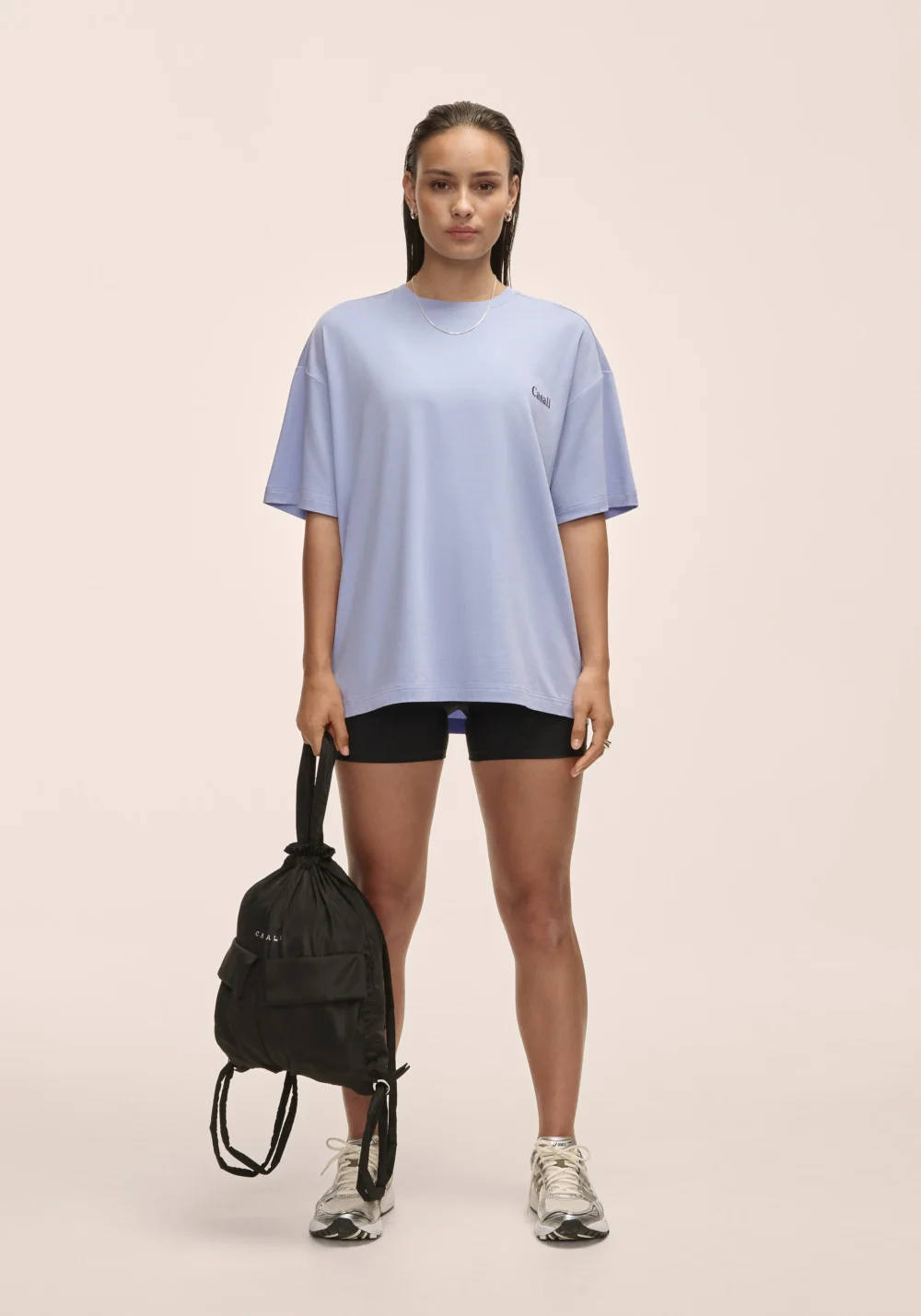 Casall Oversized Cotton Tee W Blueberry Mist - Image 4