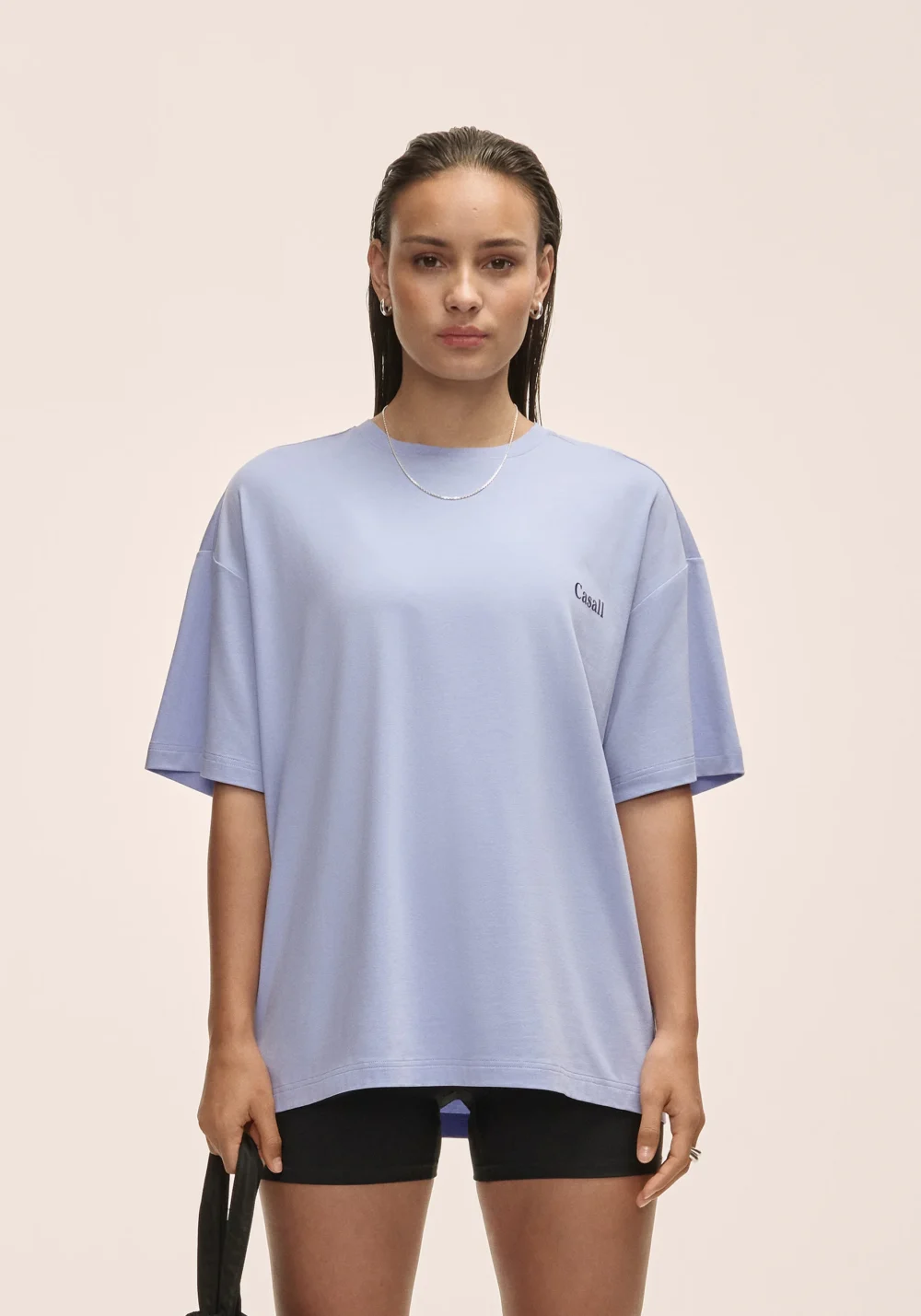 Casall Oversized Cotton Tee W Blueberry Mist - Image 5