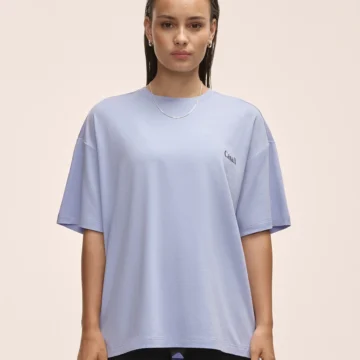 Casall Oversized Cotton Tee W Blueberry Mist - Image 5