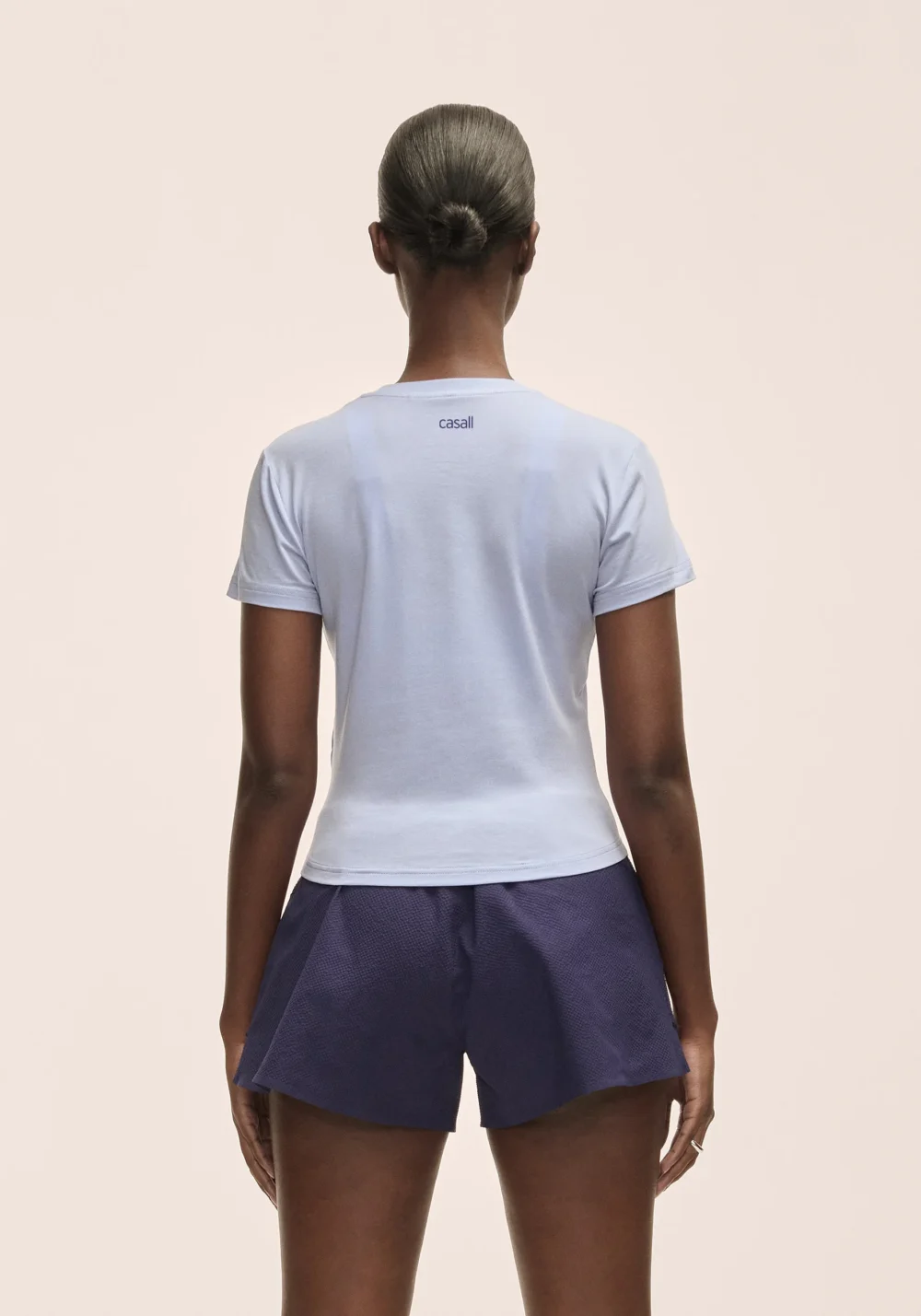 Casall Cotton Blend Slim Tee W Blueberry Mist - Image 4