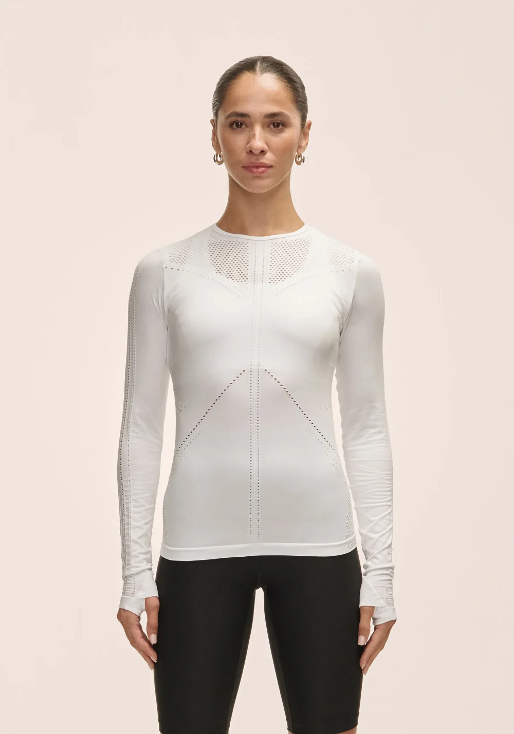 Casall Maze Long Sleeve W White