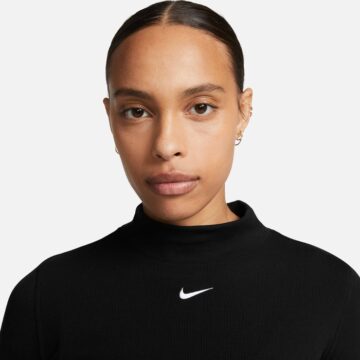 NIKE Ribbed Mock-Neck Long-Sleeve Top - Image 5