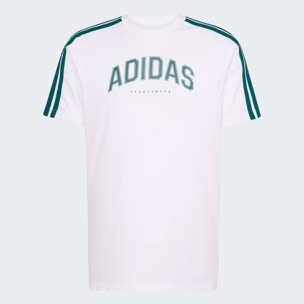ADIDAS ADULT COLLEGE TEE hvítur - Image 5
